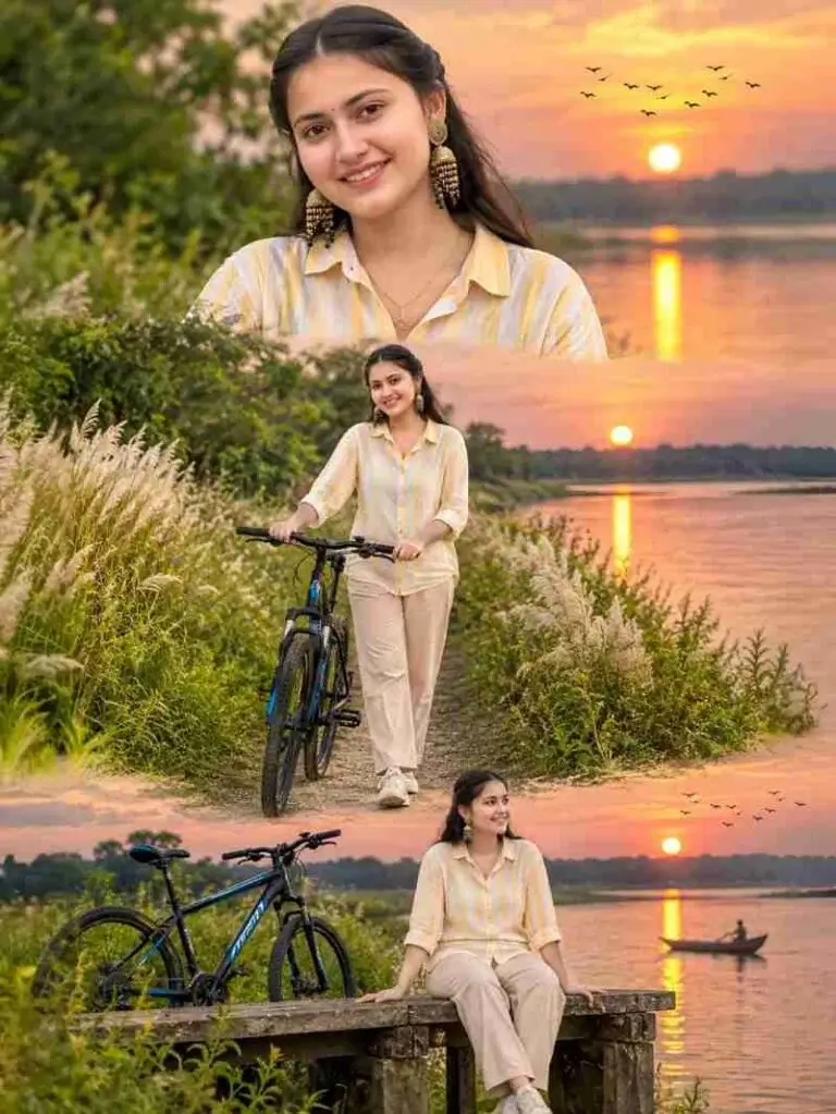 Viral sunset beach ai photo editing prompts free