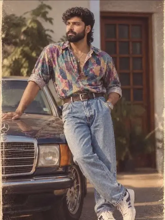 1980s Retro Indian Photo AI Prompt for Instagram