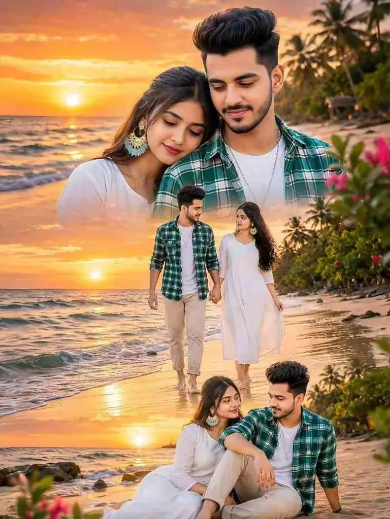 Viral Sunset Beach Ai Photo Editing Prompts | Boy Girl & Couple
